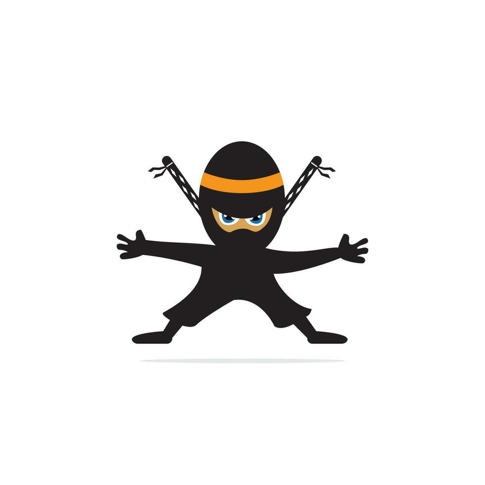 Ninja character vector design. Ninja Mascot vector.