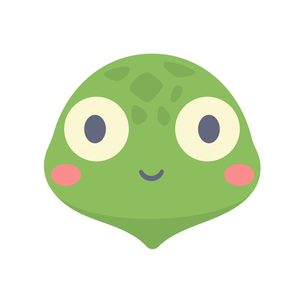 Turtle vector. cute animal face design for kids vector