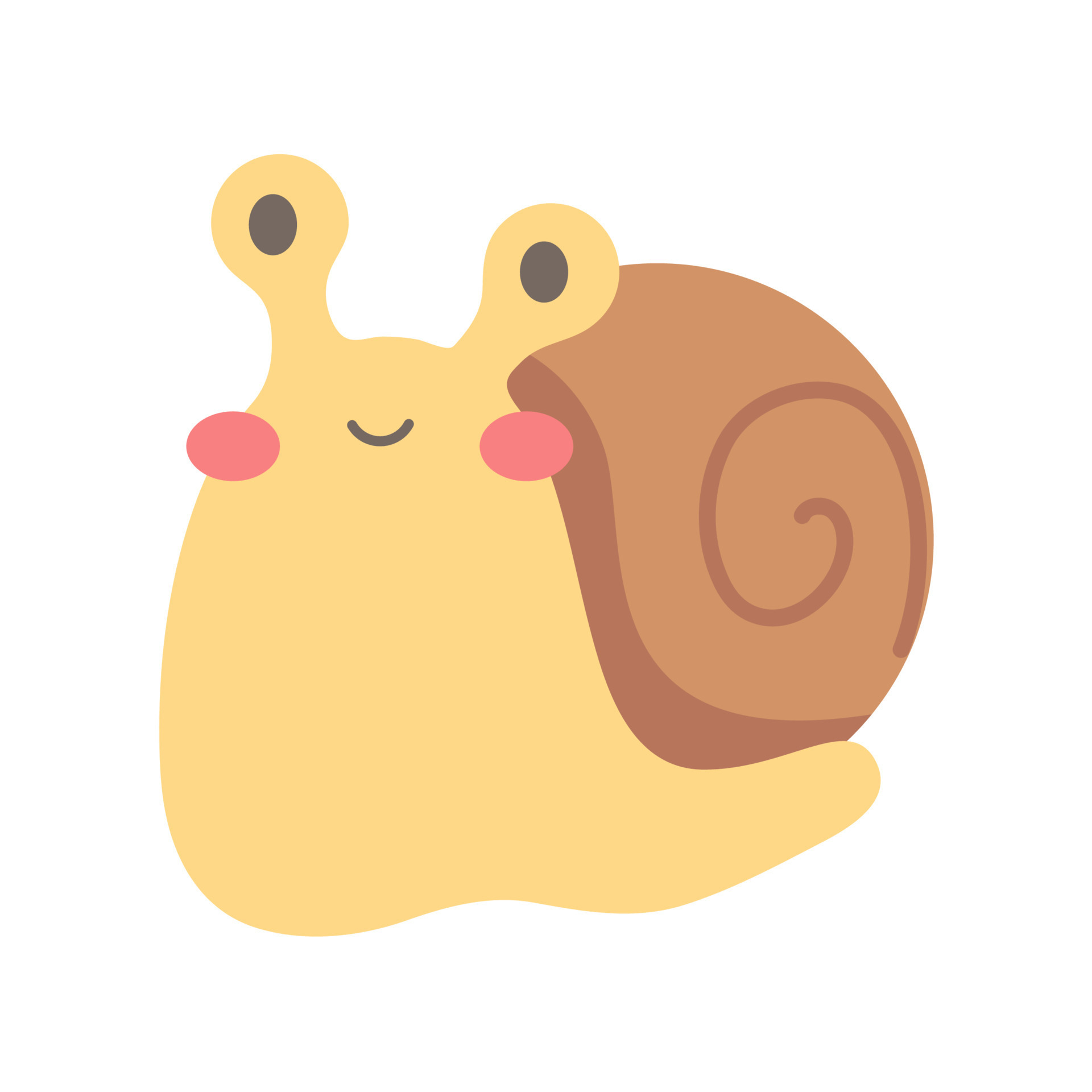 Snail vector. cute animal face design for kids 13156391 Vector Art at