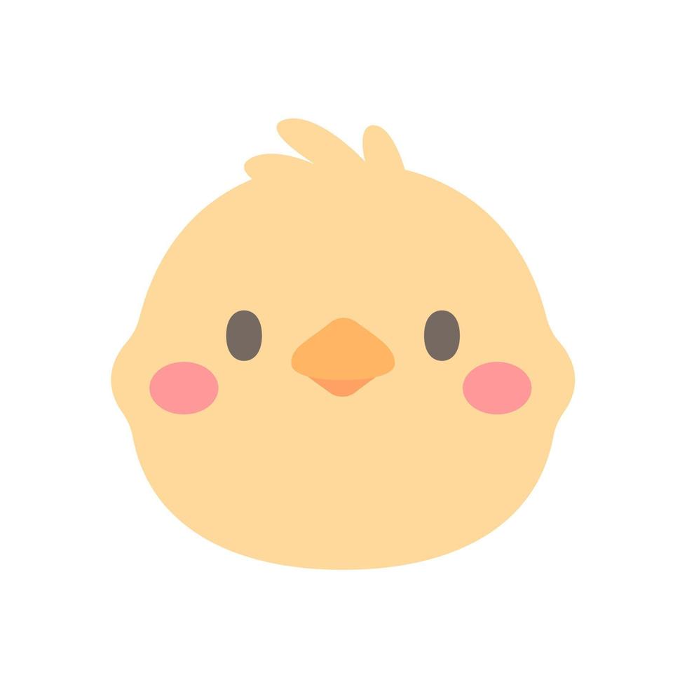 Chick vector. cute animal face design for kids vector