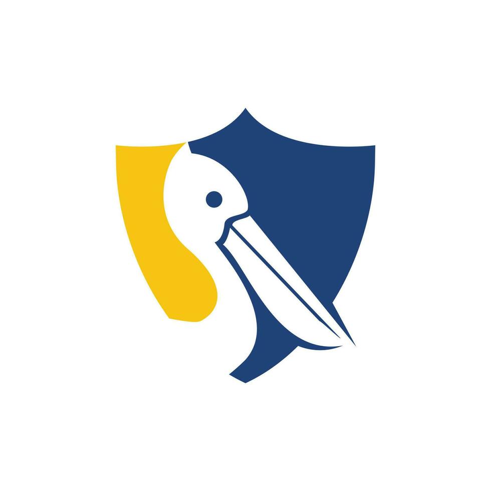 diseño del logotipo del vector pelícano. emblema de ilustración vectorial del icono animal pelícano.