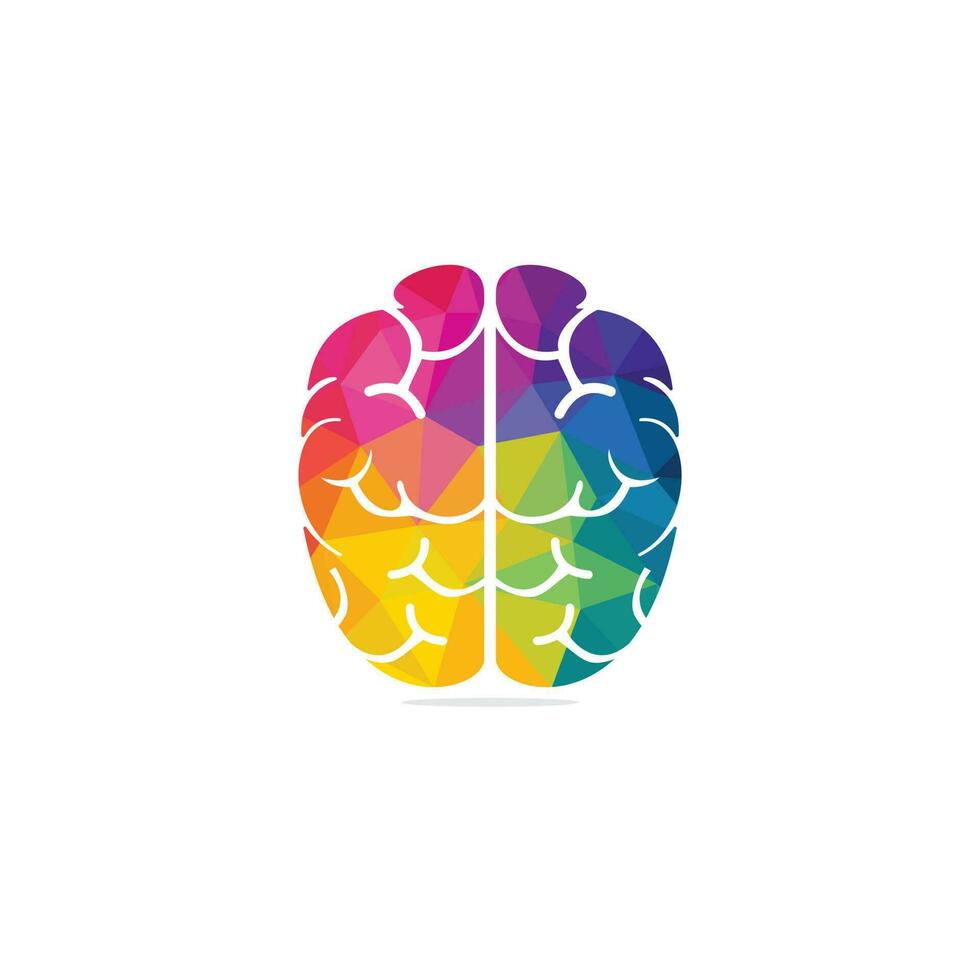 Creative brain logo design. Think idea concept. Brainstorm power thinking brain Logotype icon. vector