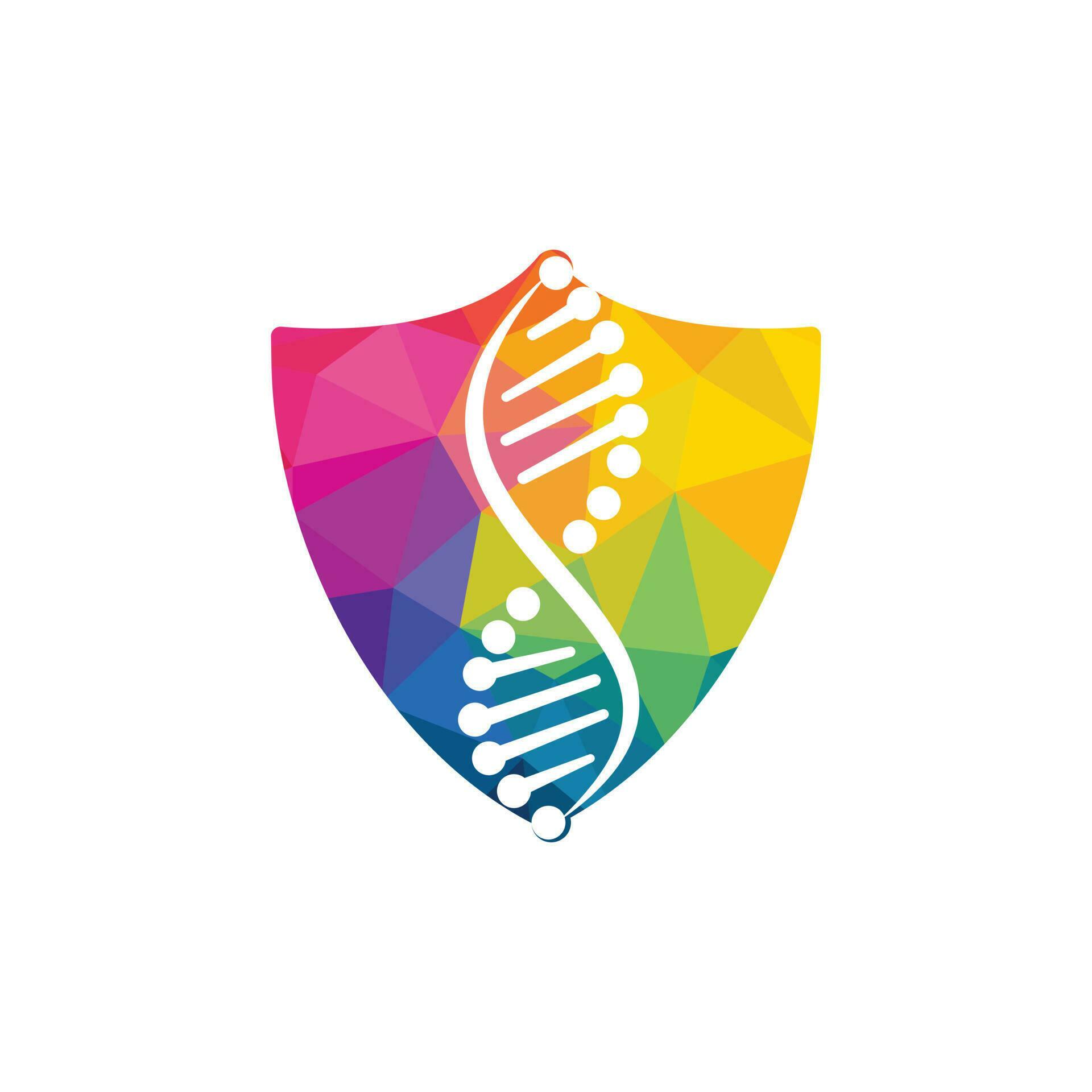 Science genetics vector logo design. Genetic analysis, research biotech ...