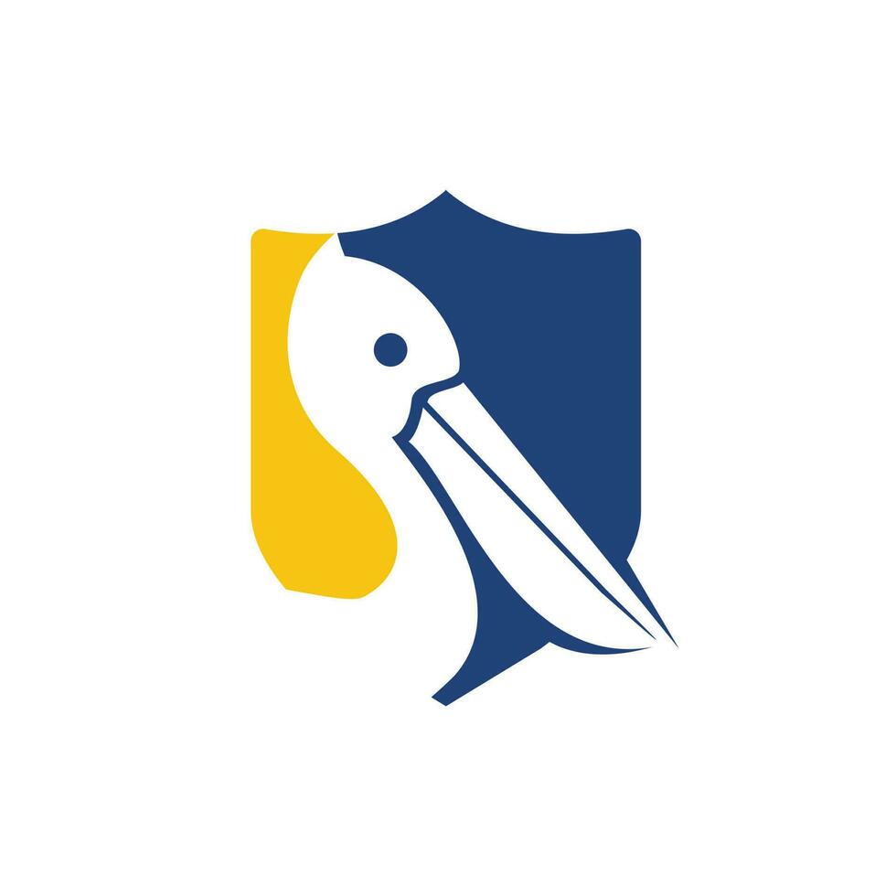 Pelican vector logo design. Vector illustration emblem of pelican Animal Icon.