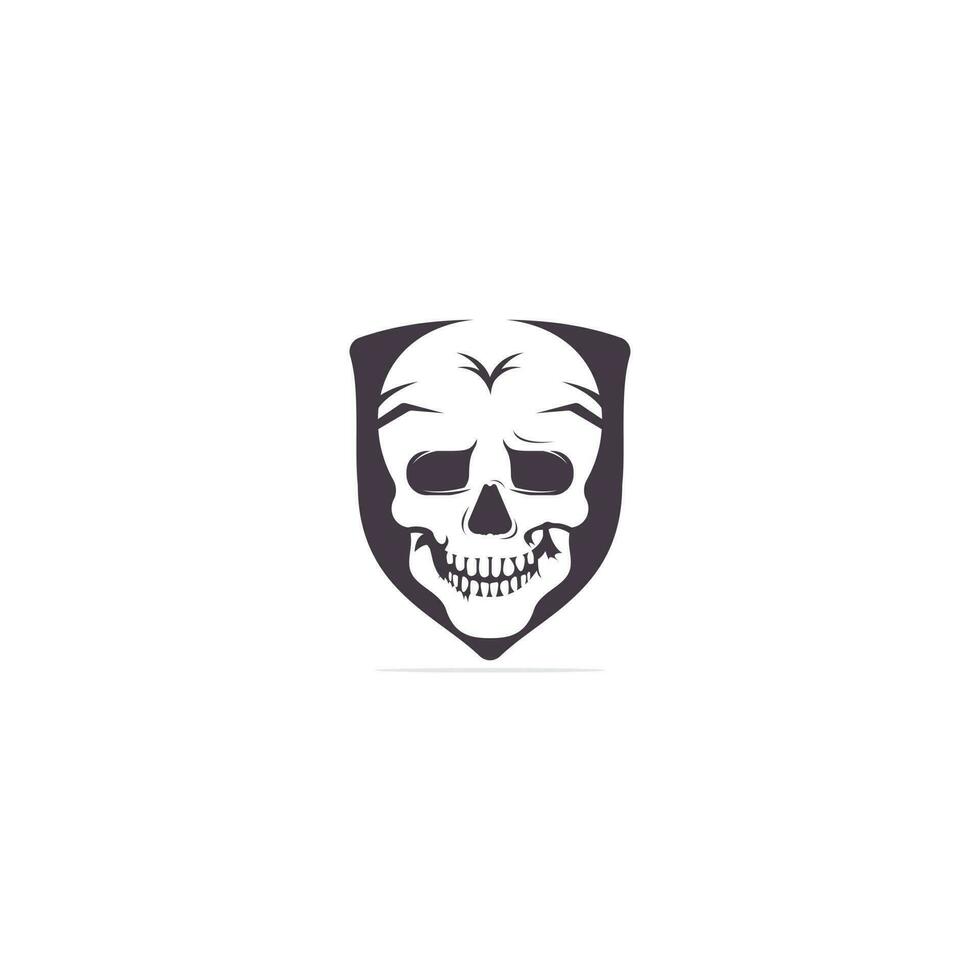 plantilla de diseño de logotipo de calavera. cráneo en estilo vintage. vector