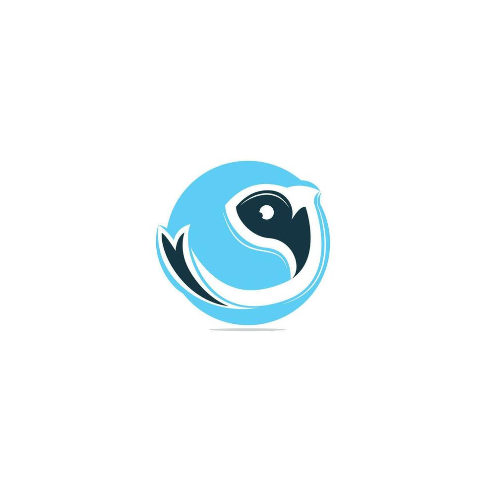 Fish vector logo design. Fishing logo concept.
