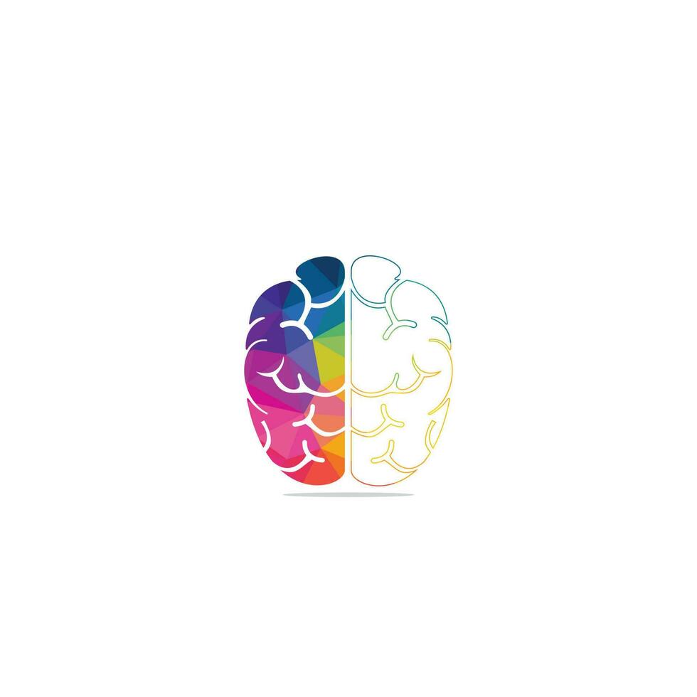 Think idea concept. Brainstorm power thinking brain Logotype icon. vector