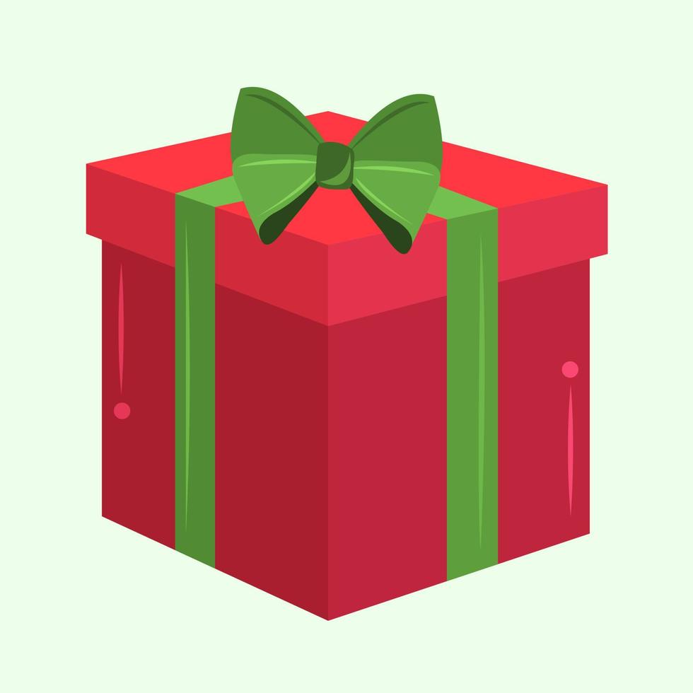 ilustración de vector de caja de regalo de navidad para diseño gráfico y elemento decorativo