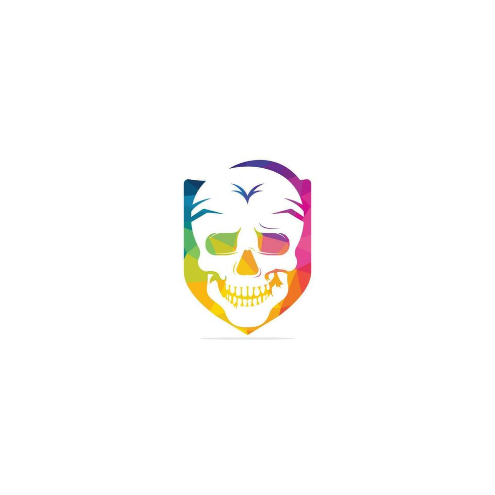 Skull logo design template. Skull in vintage style. vector