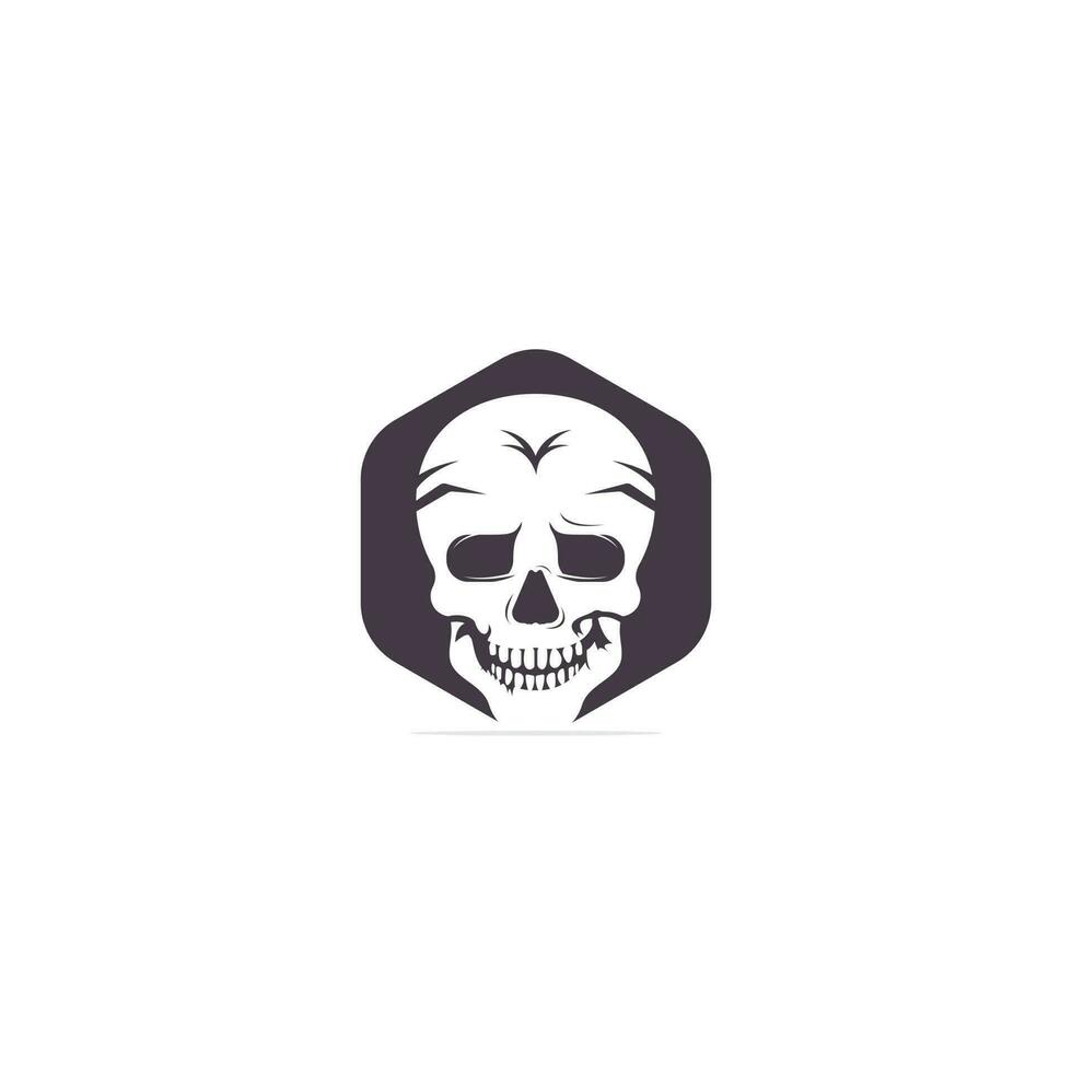 Skull logo design template. Skull in vintage style. vector