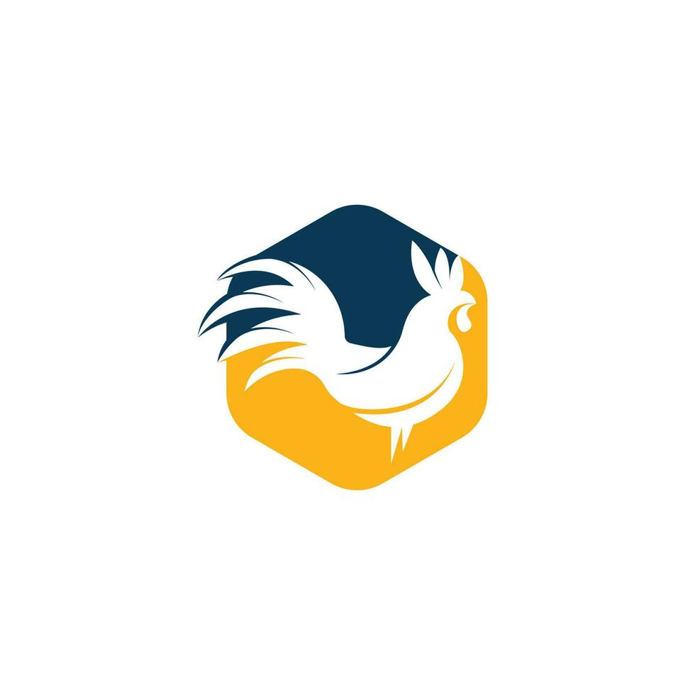 Rooster vector logo design.