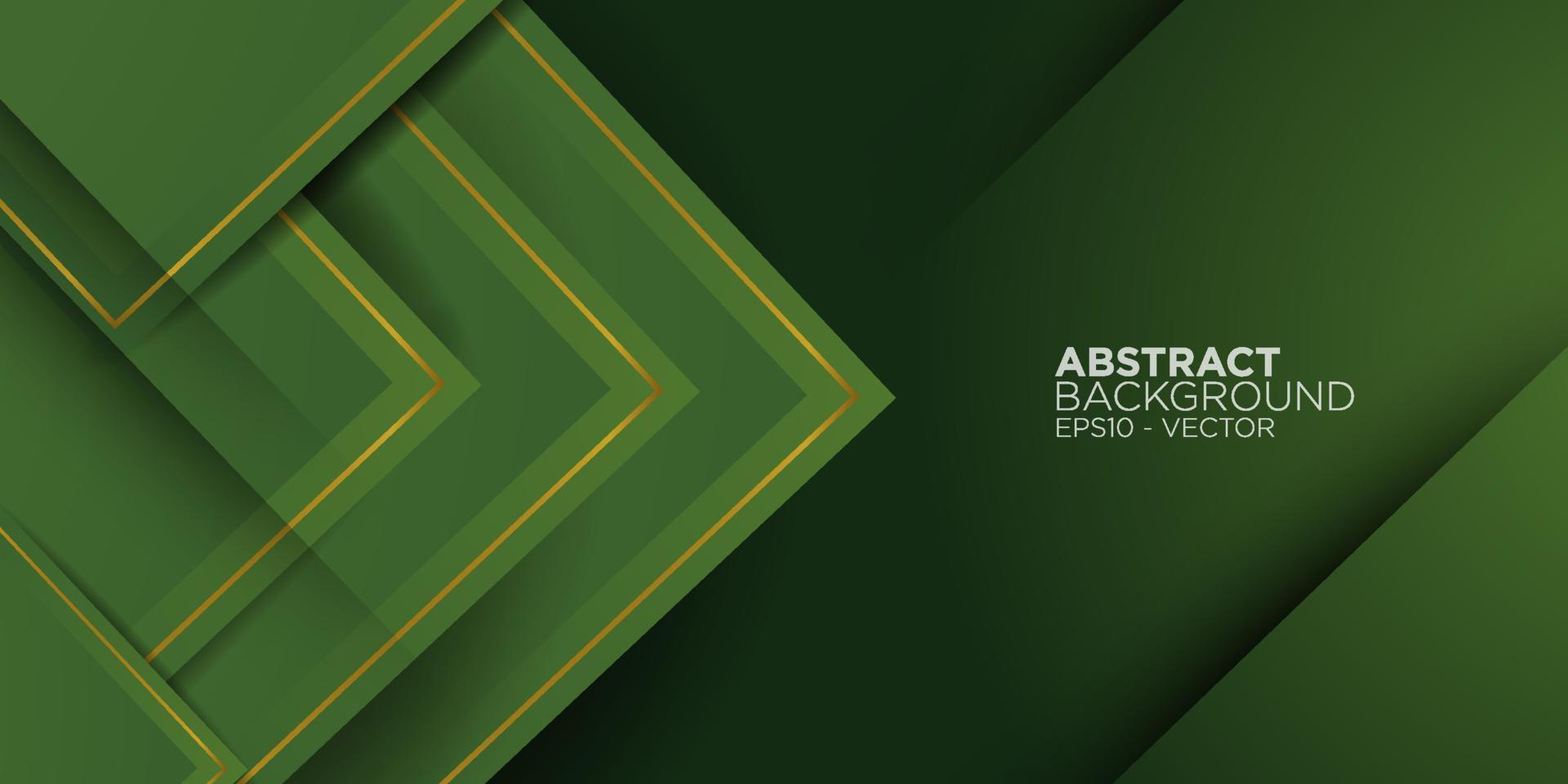 Trendy abstract vector dark green luxury backgrounds with geometric square graphic and gold line elements for poster, flyer, digital board and concept design.Eps10