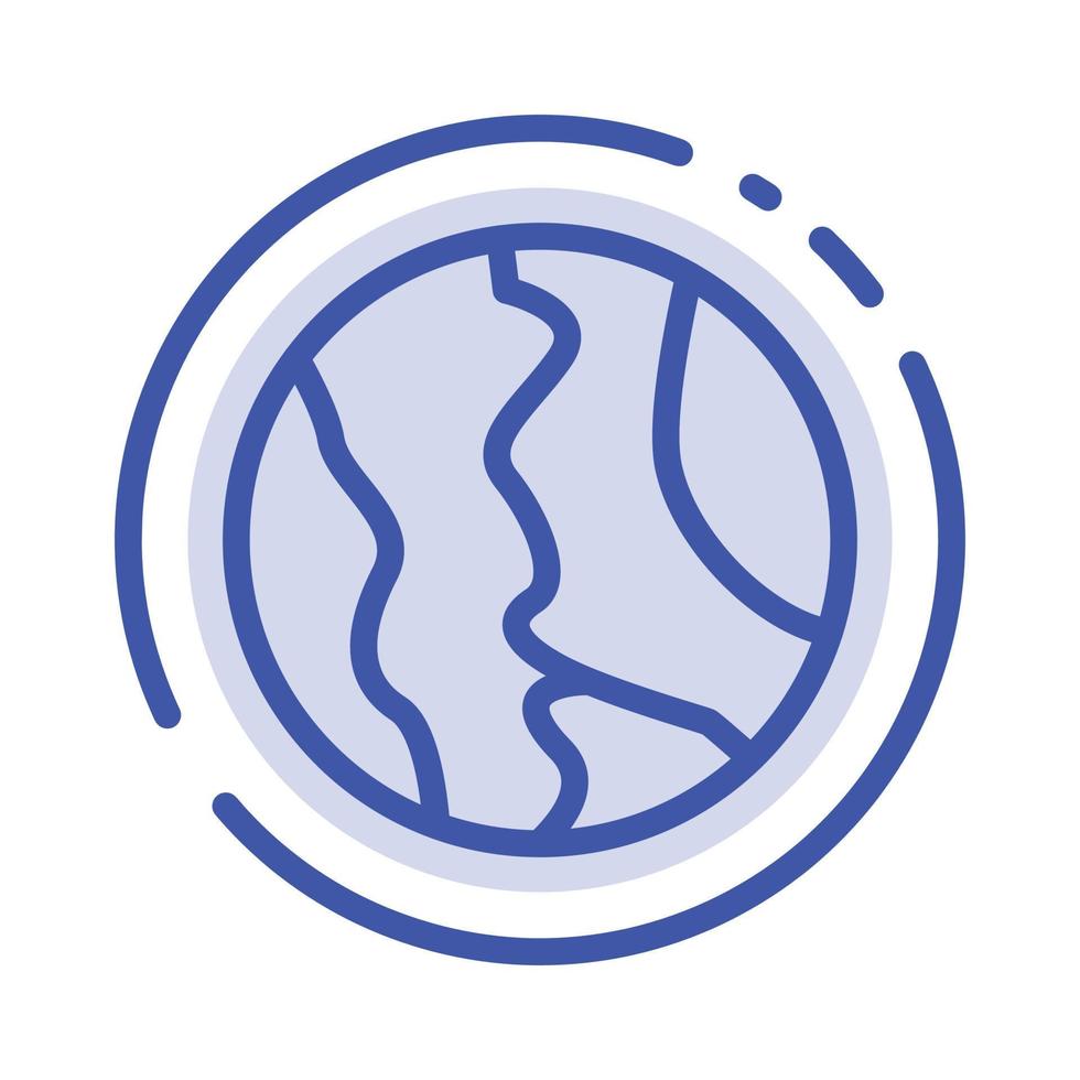Global Location Map World Geography Blue Dotted Line Line Icon vector