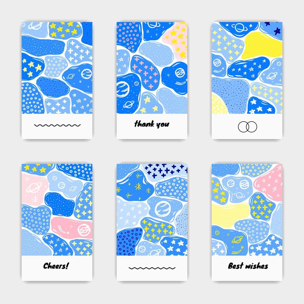 Set of creative cards. vector