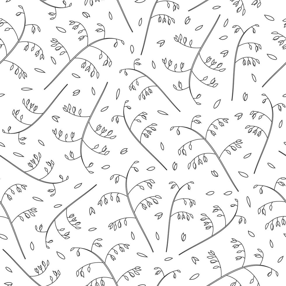 Seamless pattern with oat. vector