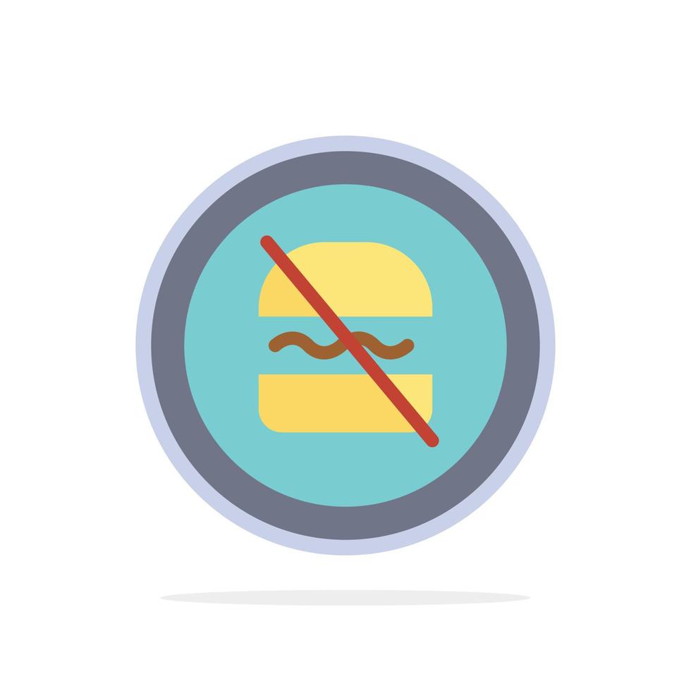 Ban Banned Diet Dieting Fast Abstract Circle Background Flat color Icon vector