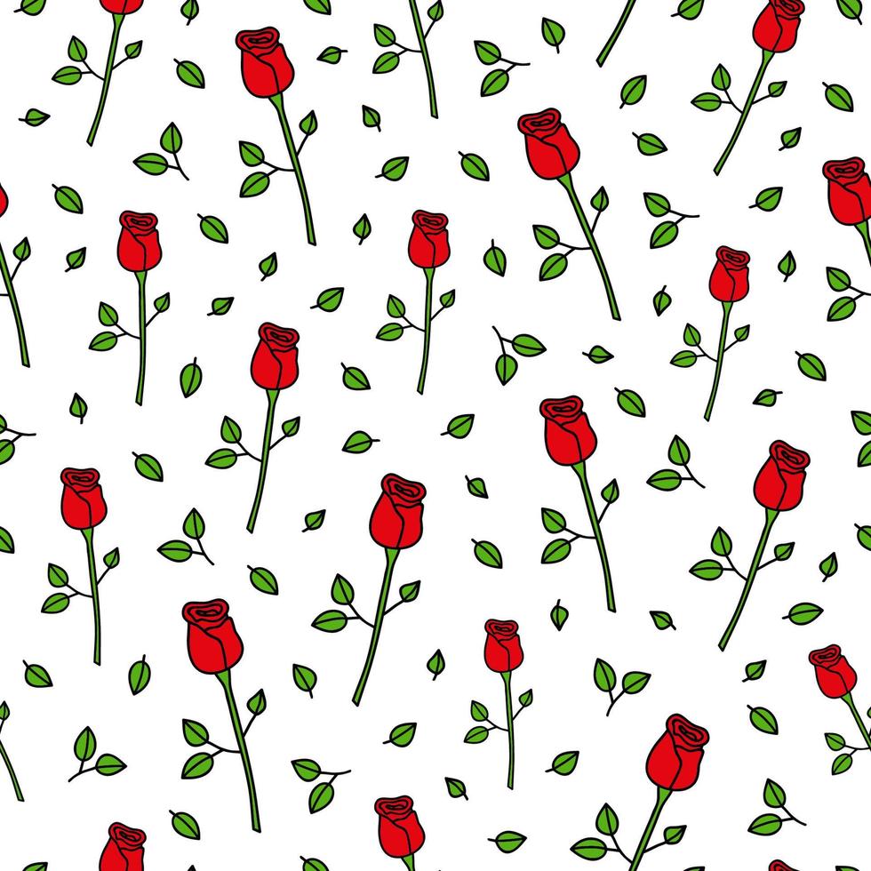 Seamless pattern with roses. vector