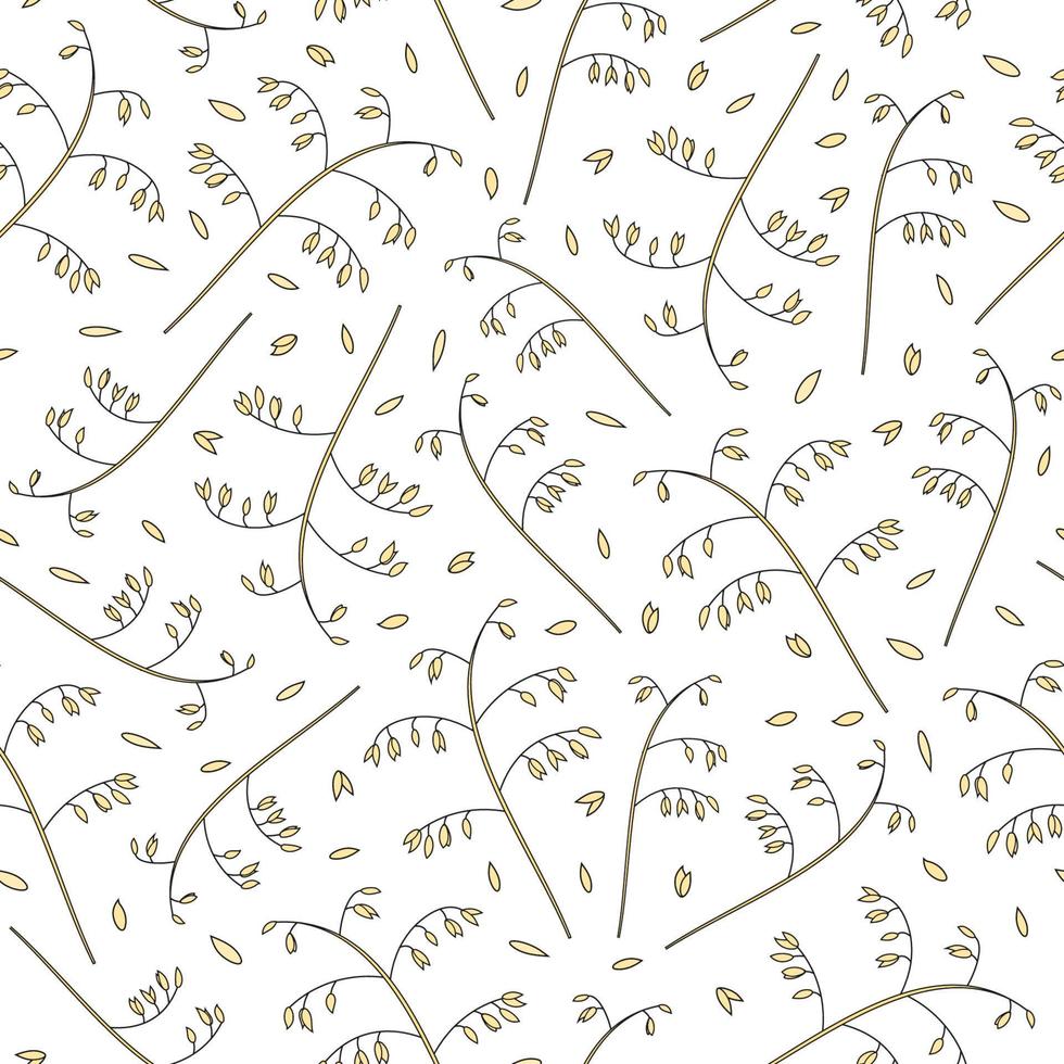 Seamless pattern with oat. vector