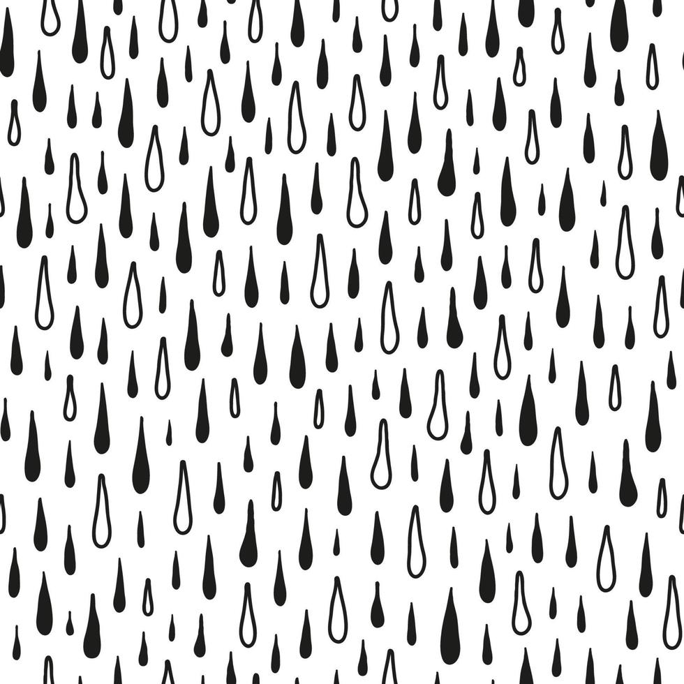patrón sin costuras con gotas de lluvia. vector