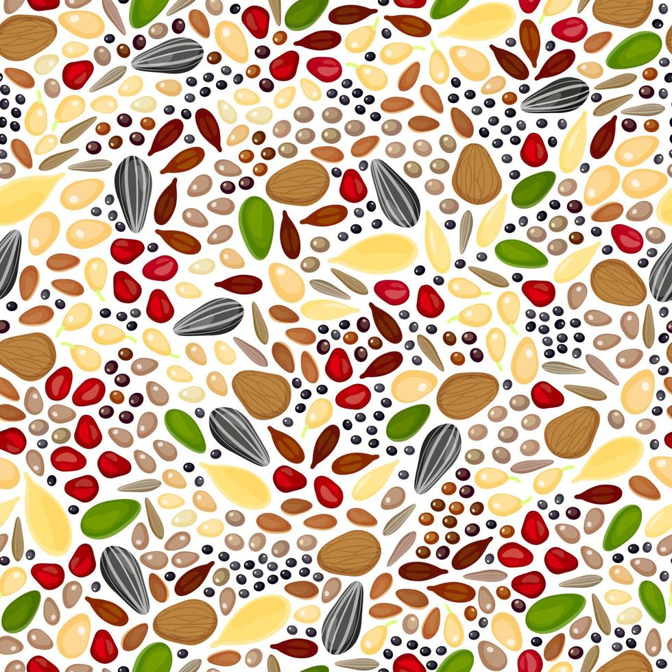 Seamless pattern with seeds. vector