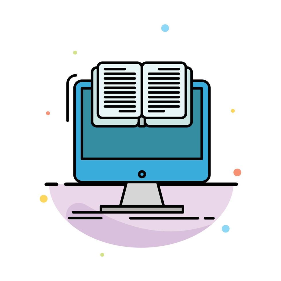 Document File Computer Cv Book Abstract Flat Color Icon Template vector