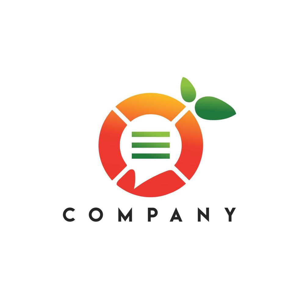 Think Health Logo, Fresh Fruit Logo, organic fresh fruit logo vector