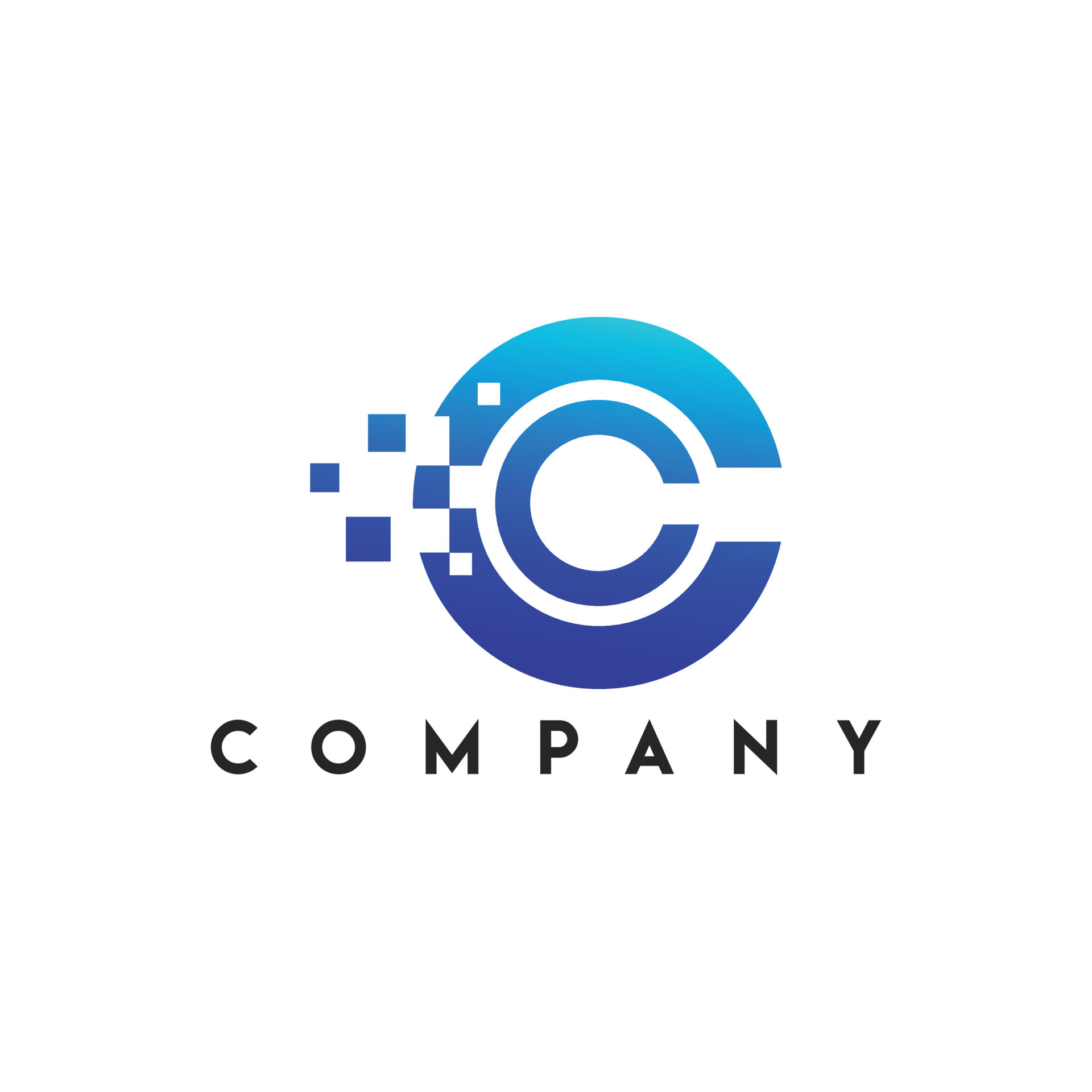 Create pixel Logo, C pixel letter logo 13158159 Vector Art at Vecteezy