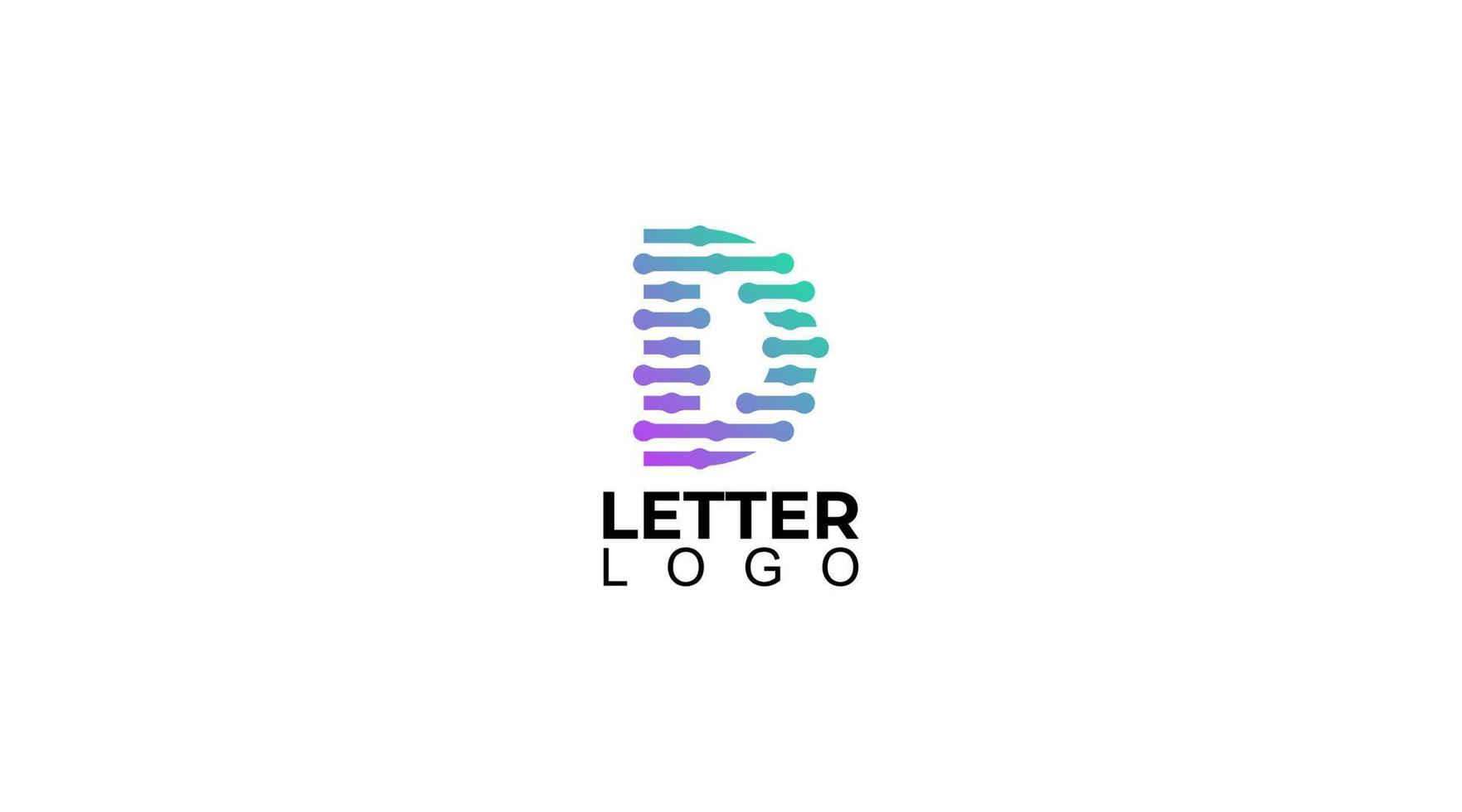 D Tech letter Logo Design with creative fonts monogram icon symbol. vector