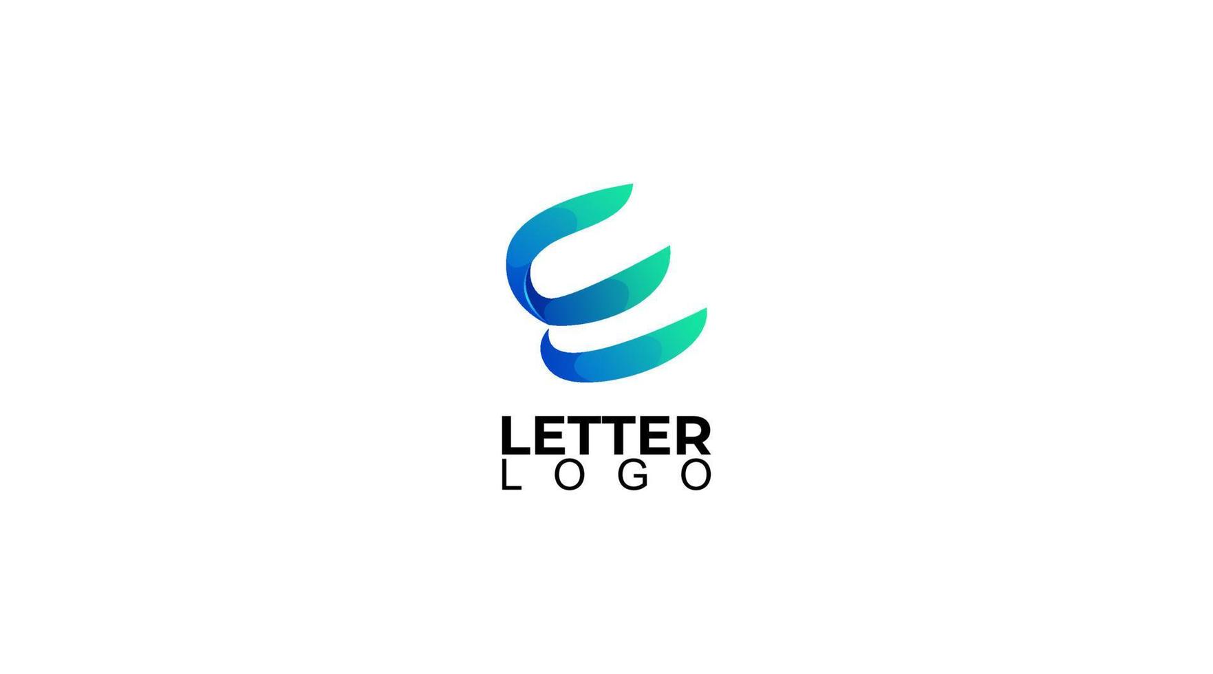 letra de línea infinita inicial e vector y plantilla de diseño de logotipo