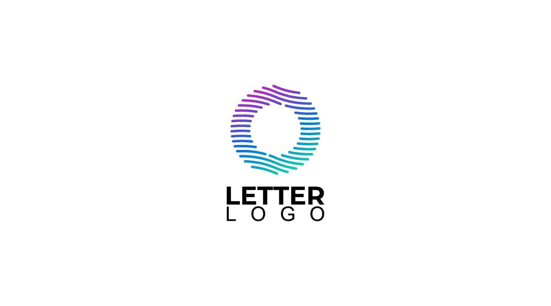 diseño de logotipo de letra o icono de letras de logotipo de pintura colorida con diseño de vector de círculo elegante