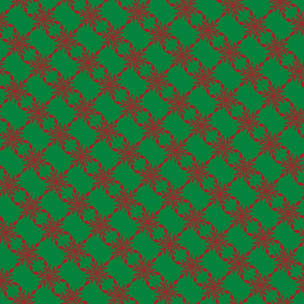 Christmas snowflake background in green vector