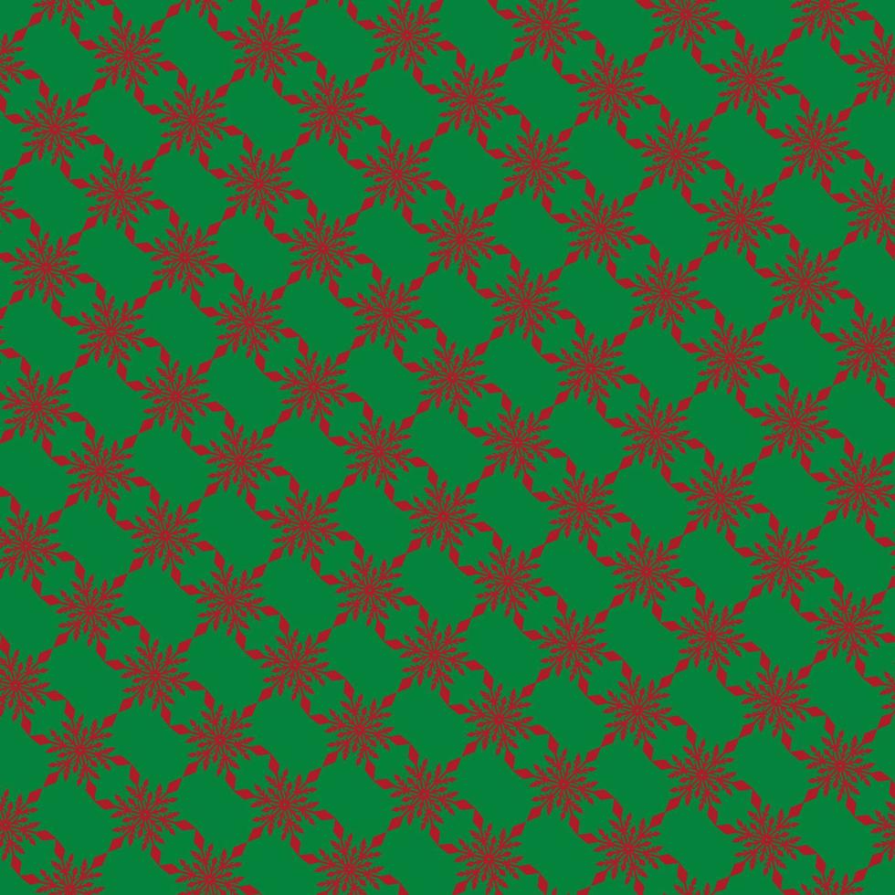 Christmas snowflake background in green vector