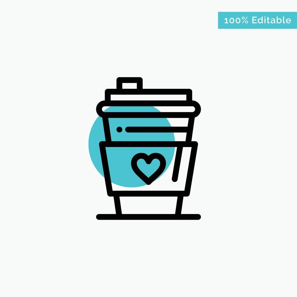 Glass Drink Love Wedding turquoise highlight circle point Vector icon