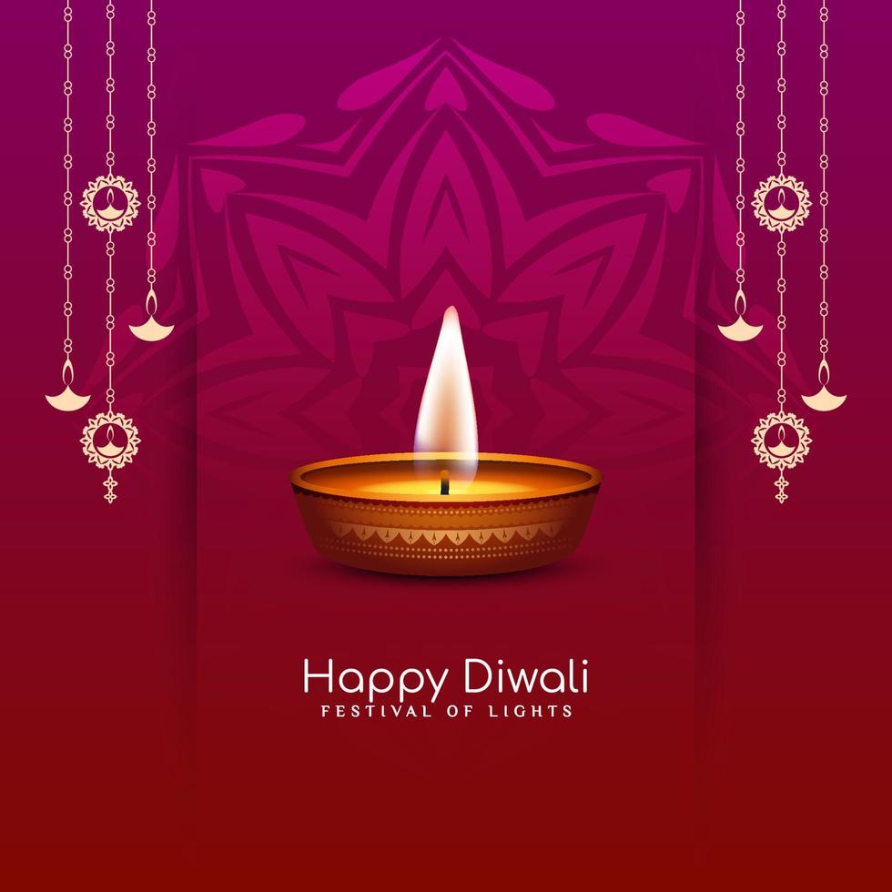 Happy Diwali traditional festival artistic background with diya ...