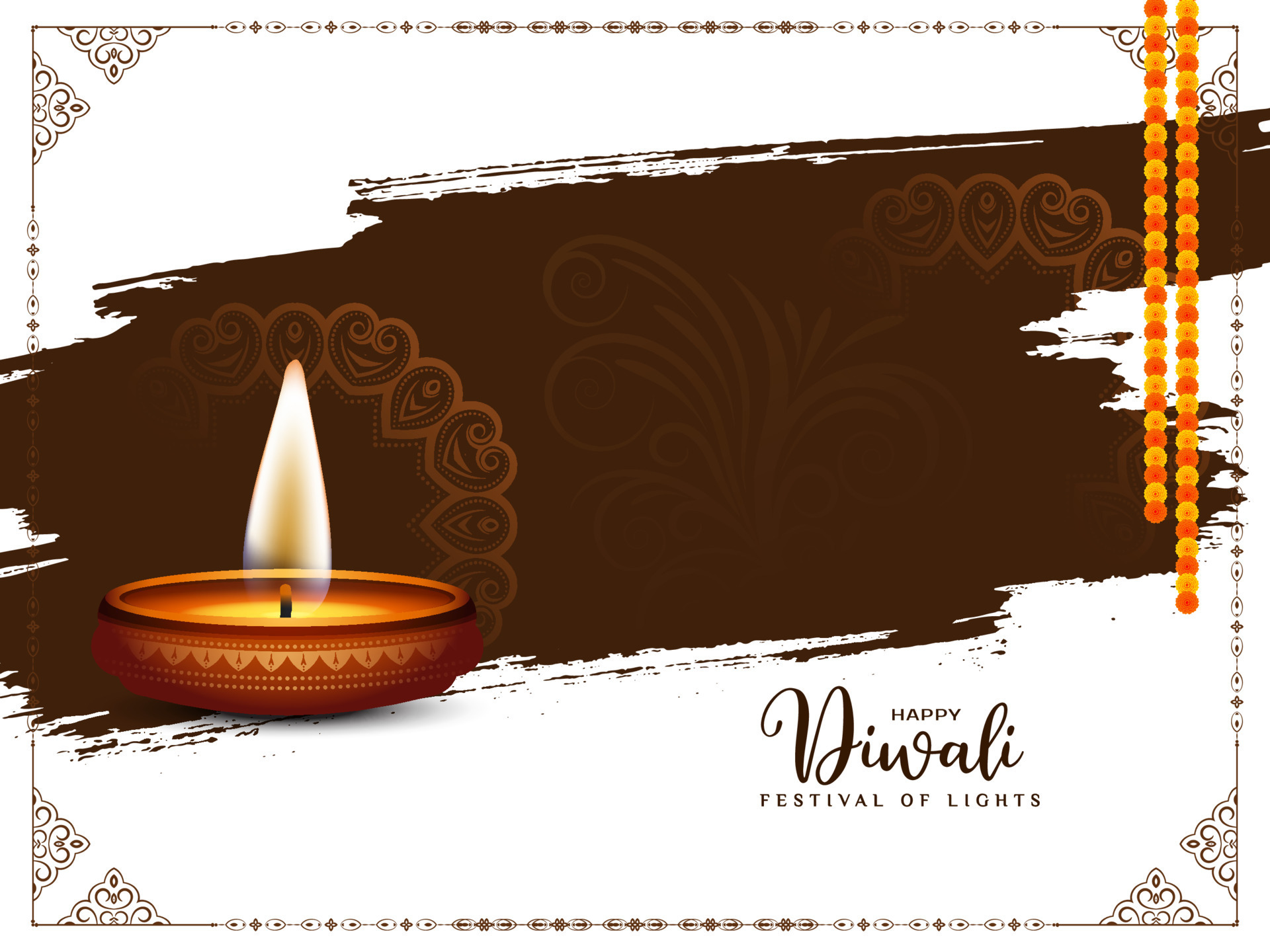 Happy Diwali cultural Indian festival background with diya 13158380 Vector  Art at Vecteezy