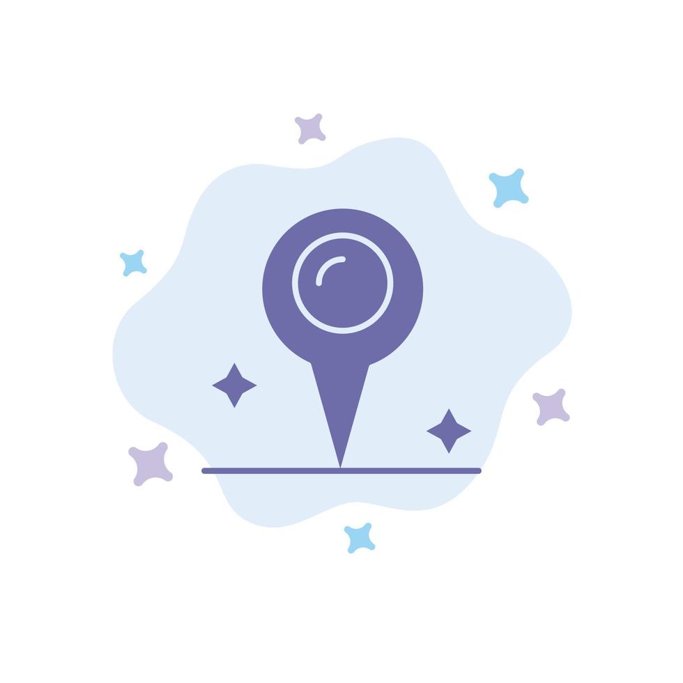 Map Location Marker Blue Icon on Abstract Cloud Background vector