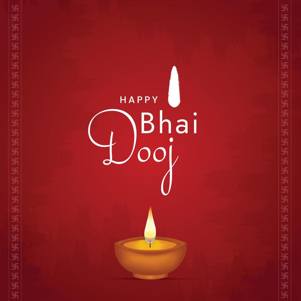 Happy Bhai Dooj Social Media Post vector