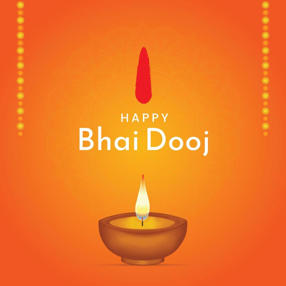 Happy Bhai Dooj Social Media Post vector
