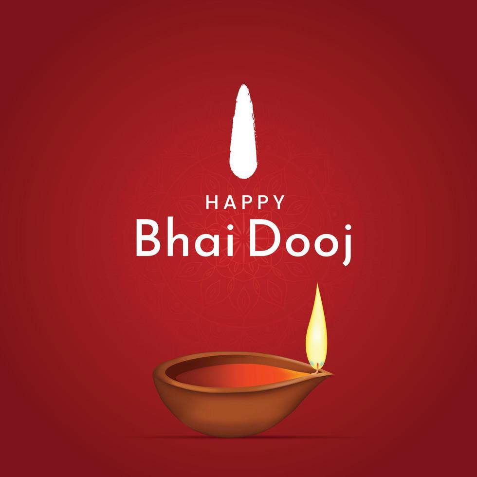 Happy Bhai Dooj Social Media Post vector