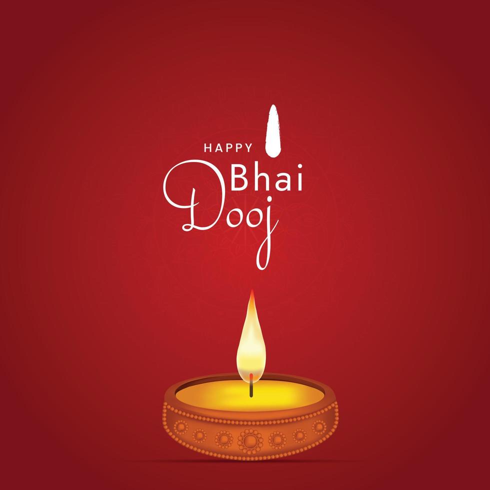 Happy Bhai Dooj Social Media Post vector