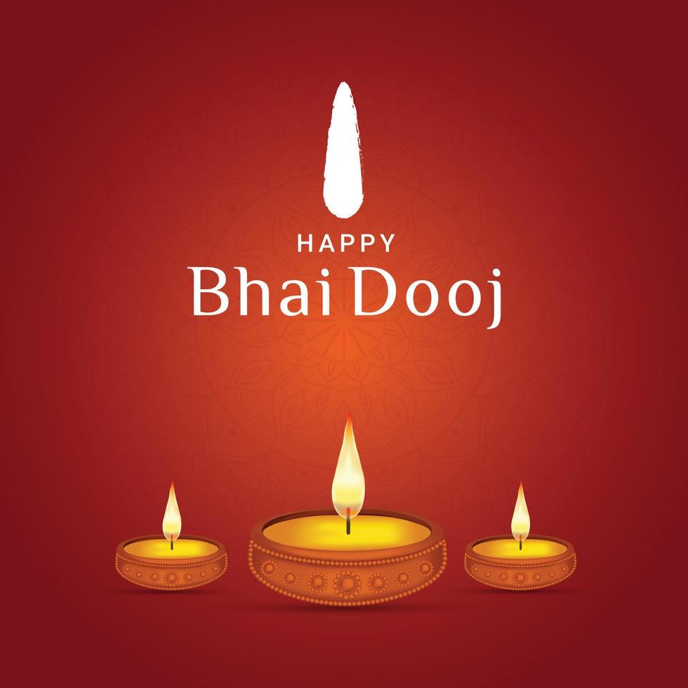 Happy Bhai Dooj Social Media Post vector