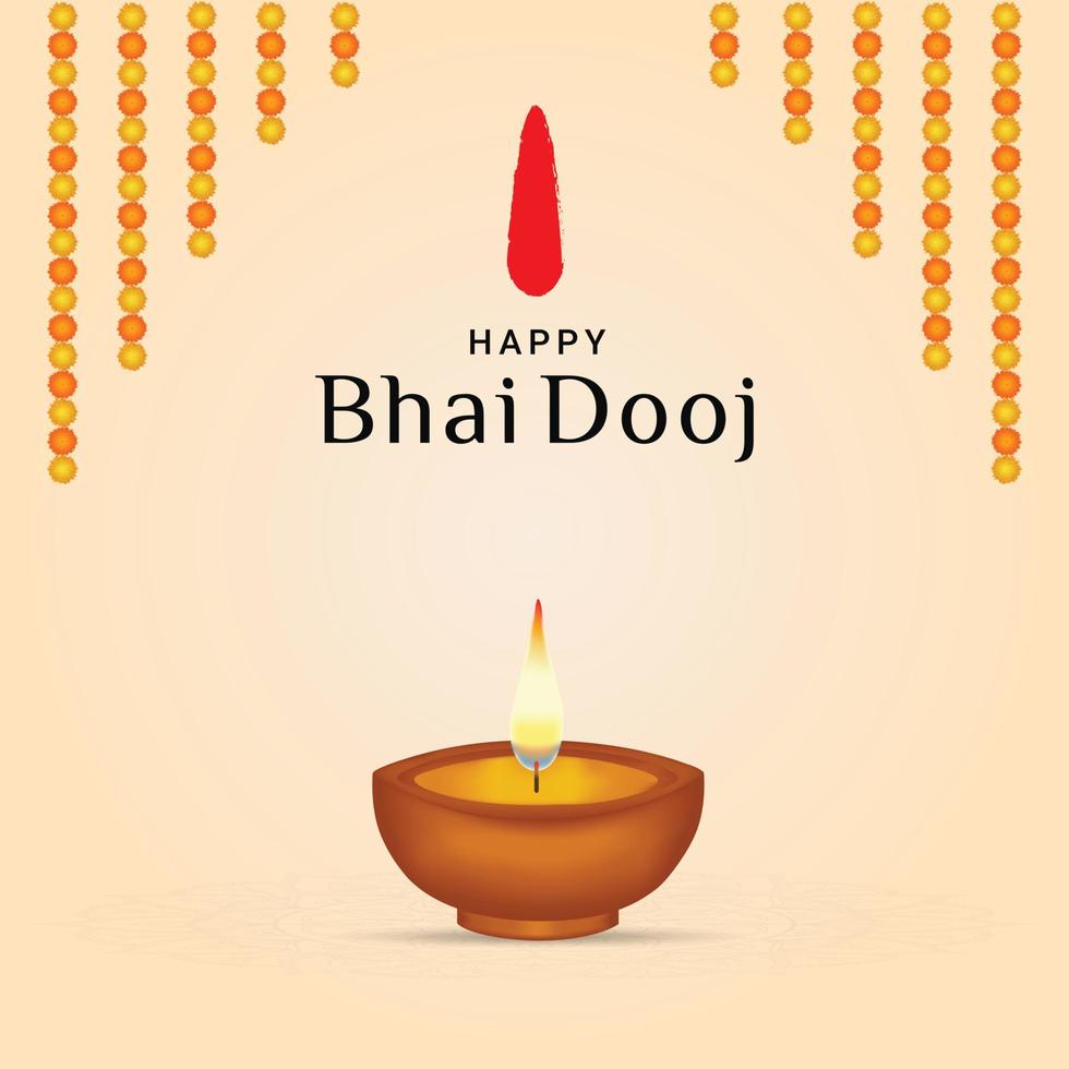 Happy Bhai Dooj Social Media Post vector