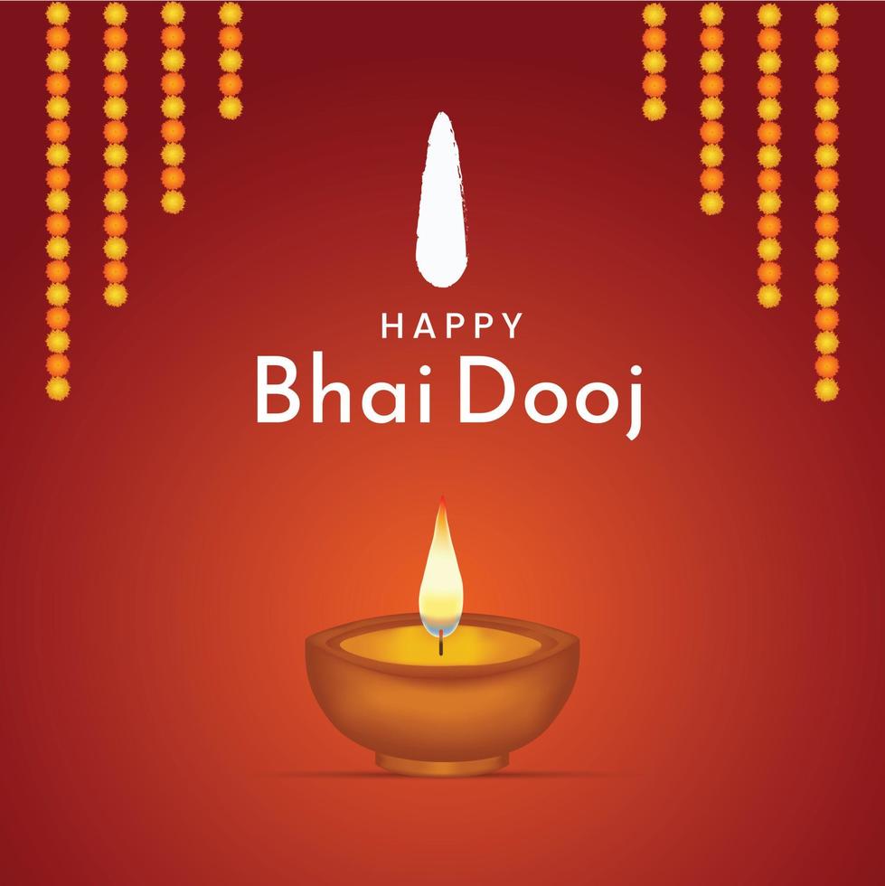 Happy Bhai Dooj Social Media Post vector