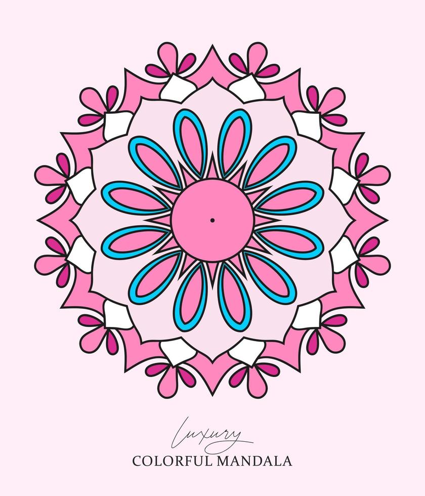 colorido mandala adornos decorativos vector