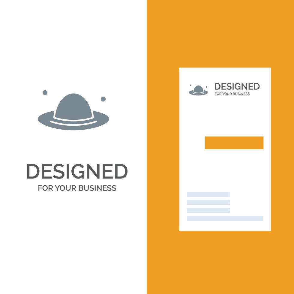 Cap Fashion Hat Spring Grey Logo Design and Business Card Template vector