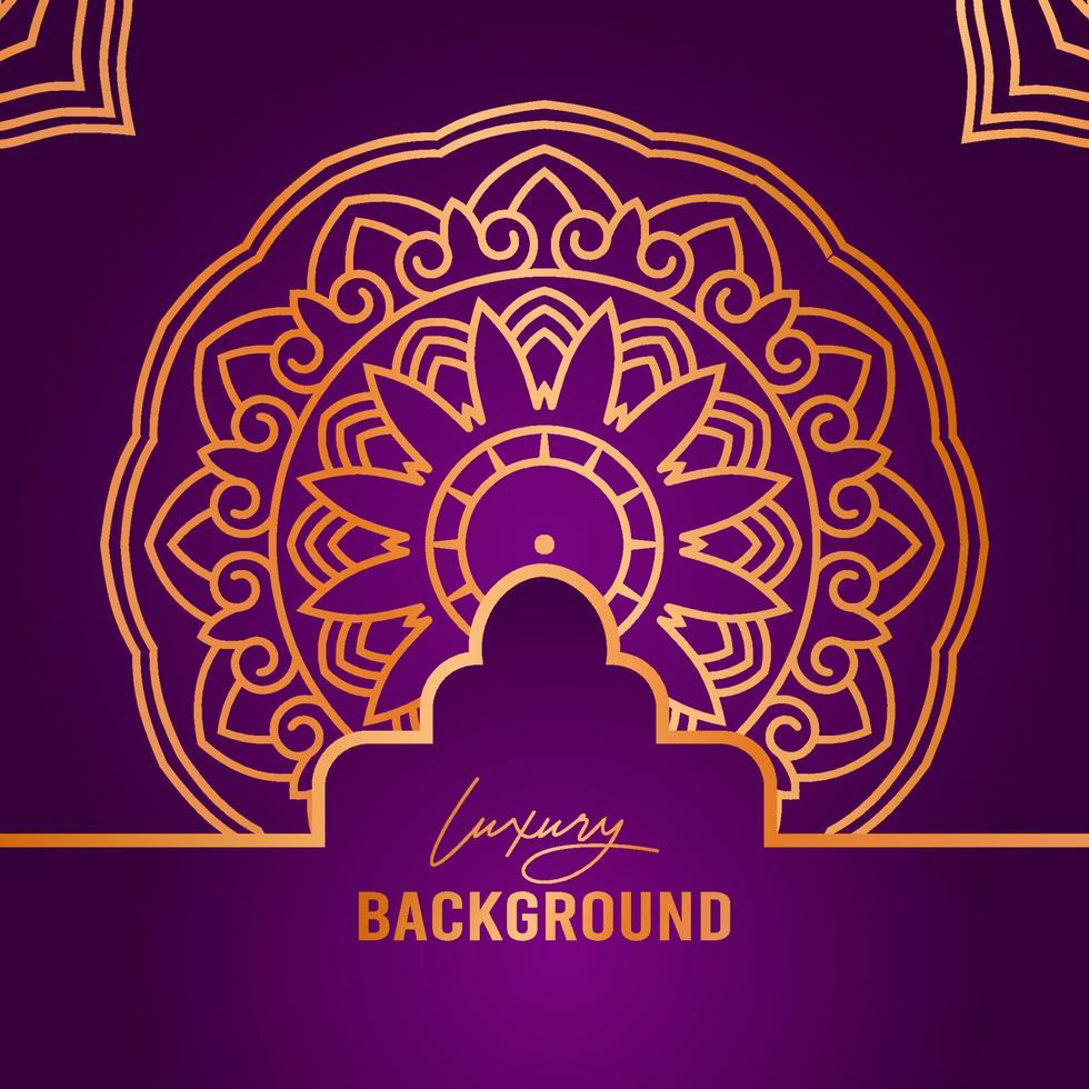 Luxury Arabesque Mandala Background with golden elements. Arabic Islamic east style, Ramadan Style Decorative mandala. Mandala for print, vector