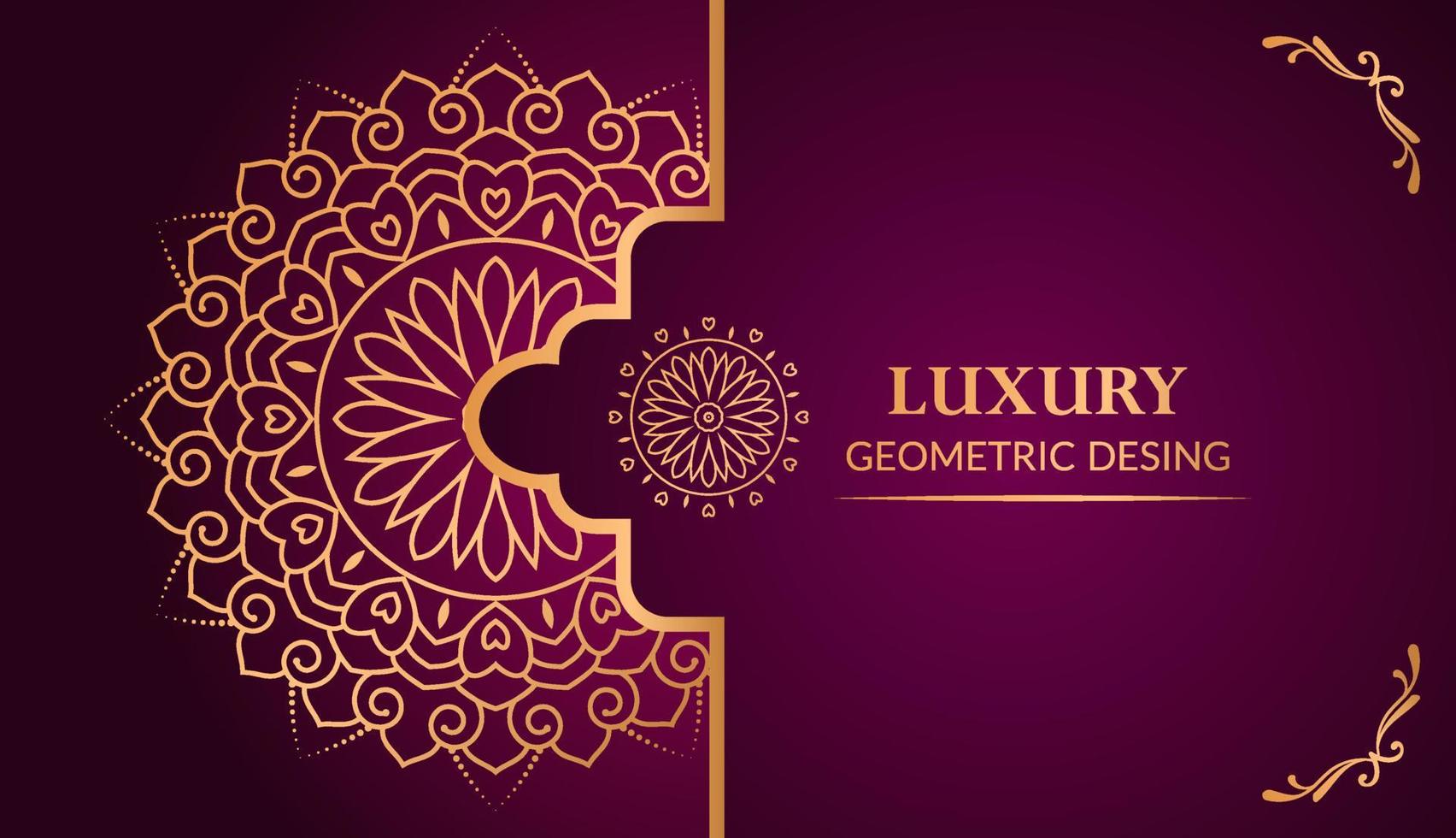 Luxury Arabesque Mandala Background with golden elements. Arabic Islamic east style, Ramadan Style Decorative mandala. Mandala for print, vector