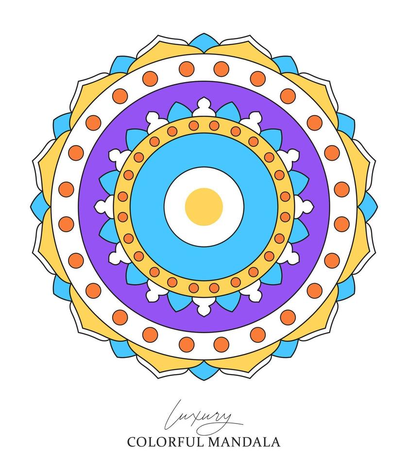 Colorful mandala Decorative Ornaments Vector