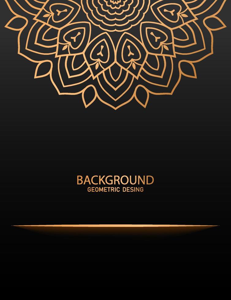 Luxury Arabesque Mandala Background with golden elements. Arabic Islamic east style, Ramadan Style Decorative mandala. Mandala for print, vector