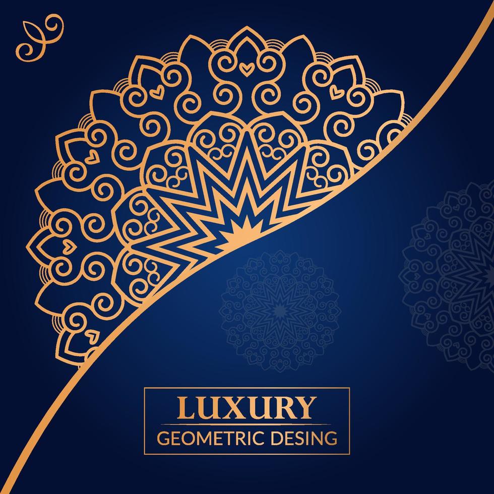Luxury Arabesque Mandala Background with golden elements. Arabic Islamic east style, Ramadan Style Decorative mandala. Mandala for print, vector